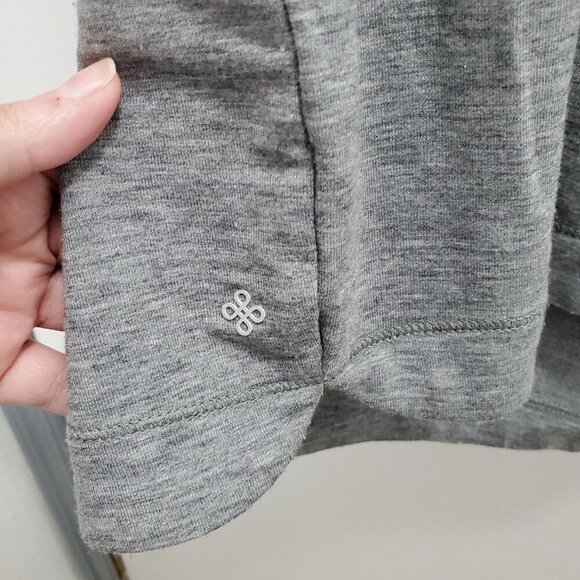 Shambhala Women's Gray Spacedye Jersey Knit Asymmetrical Wrap Cowl Cardigan‎ M - Picture 5 of 9